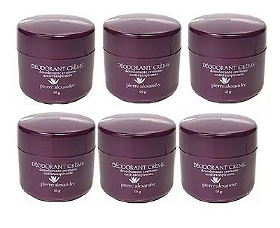 Kit 6 Desodorante Em Creme Pierre Alexander - 50g