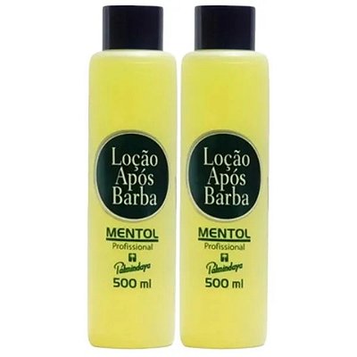 Kit 2 Loção Após Barba MENTOLADA 500ml Palmindaya