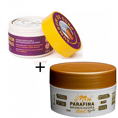 Kit Bumbum de Ouro e Parafina Bronzeadora Lorkin