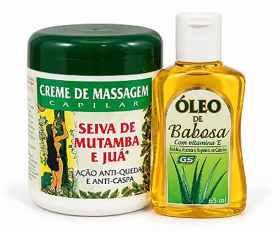 Kit Cuidados Capilares – Creme de Massagem + Óleo de Babosa