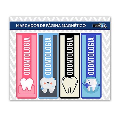 Kit Marcador de Página Magnético Odontologia - Profissão - KIP05