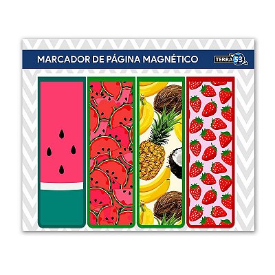 Kit Marcador de Página Magnético Frutas - Gourmet - KIF01