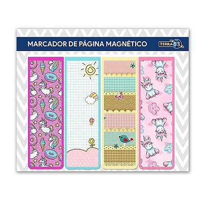 Kit Marcador de Página Magnético Unicórnio - Cute - KIF13