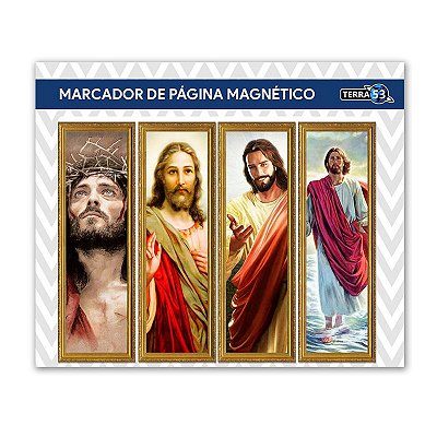 Kit Marcador de Página Magnético Jesus - Religioso - KIR01