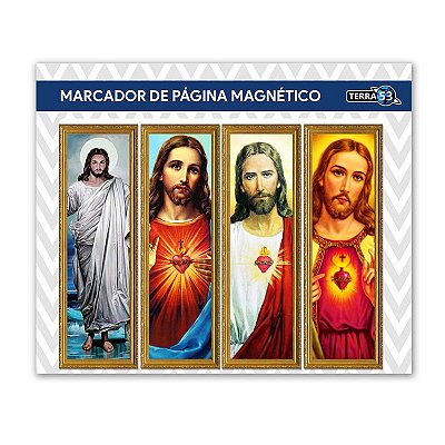 Kit Marcador de Página Magnético Jesus - Religioso - KIR02
