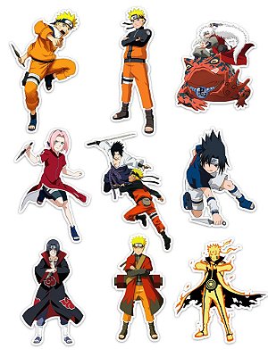 Ímãs Decorativos Naruto Set B - 9 unid