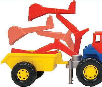 Trator Super Truck Infantil Com Caçamba Móvel 5012 - Magic Toys