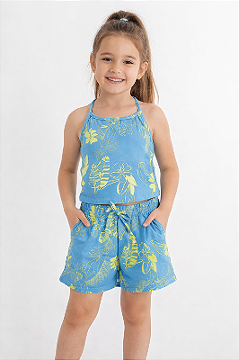 Conjunto Infantil Azul Sky Bee Loop Tam 12