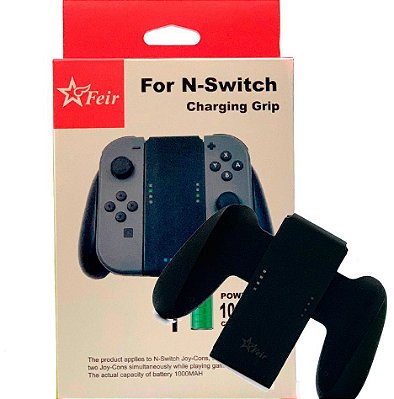 Carregador Controle Nintendo Switch Grip Powerbank Feir - Switch