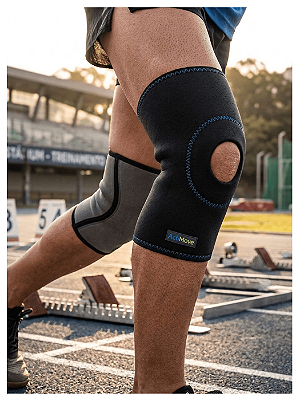 Joelheira Actimove Patela Aberta, Cor: Preto