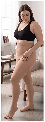 Meia Juzo Dynamic, 20-30 mmHg, Meia Calça, Cor: Bege