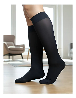 Meia Venosan 6000, 20-30 mmHg, 3/4 Panturrilha - Preto