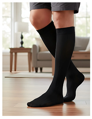 Meia Medi For Men, 20-30 mmHg, 3/4 Panturrilha - Preto