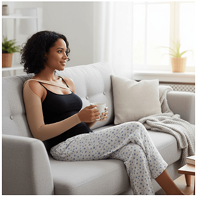 Braçadeira Venosan 30-40 mmHg até o Pulso Cor: Bege