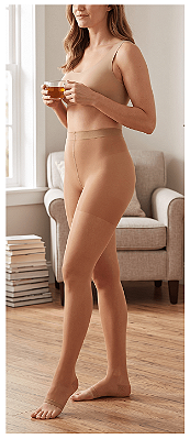 Meia Sigvaris Ever Sheer Nude 20-30 mmHg, Meia Calça Cor: Caramelo