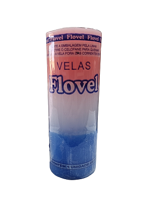 Vela 7 dias Flovel 335g - Rosa / Branca / Azul