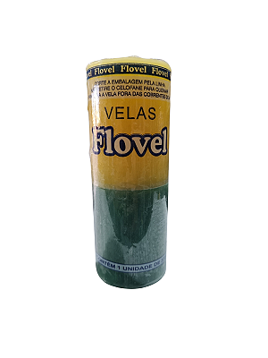 Vela 7 dias Flovel 335g - Amarela / Verde