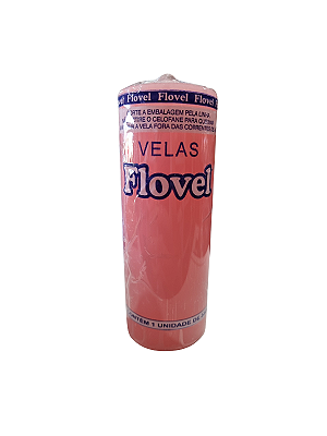 Vela 7 dias Flovel 335g - Rosa