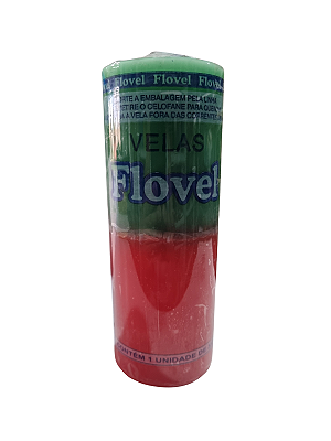 Vela 7 dias Flovel 335g - Verde / Vermelha