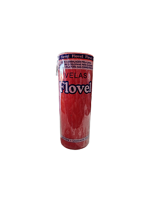 Vela 7 dias Flovel 335g - Vermelha