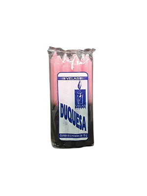 Vela Duquesa 18g - Rosa / Preta