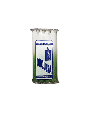 Vela Duquesa 18g - Branca / Verde