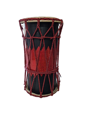 Tambor de Cordas - Preto e Vermelho