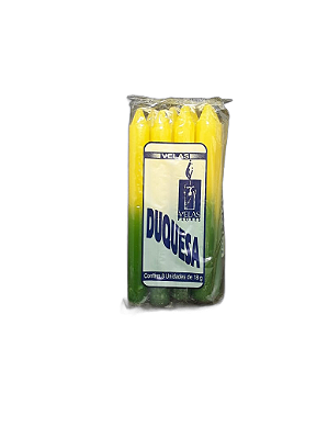 Vela Duquesa 18g - Amarela / Verde