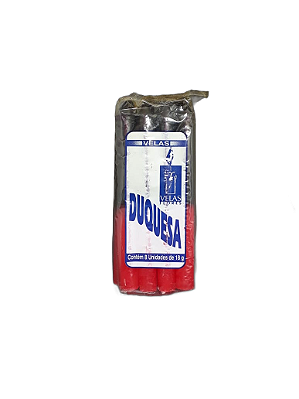 Vela Duquesa 18g - Preta / Vermelha