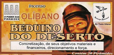 DEFUMADOR TABLETE - OLÍBANO - BEDUINO DO DESERTO