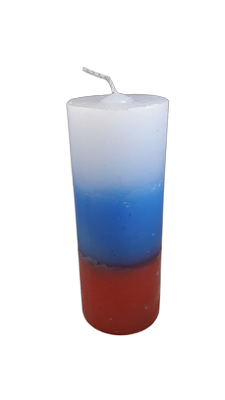 Vela 7 dias Flovel 335g - Branca / Azul / Vermelha