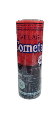 Vela 7 dias Cometa 265g - Vermelha / Preta