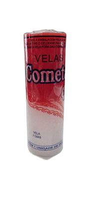 Vela 7 dias Cometa 265g - Vermelha / Branca
