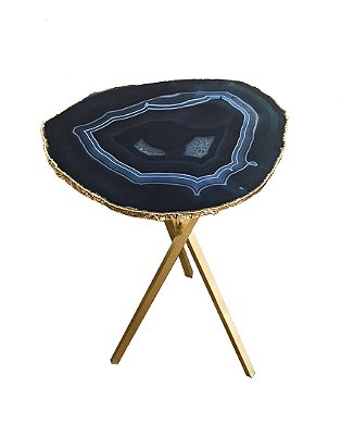 Mesa de apoio âmbar azul