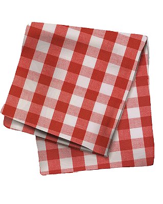 Toalha de mesa xadrez vermelha 2,3 x 1,5 m