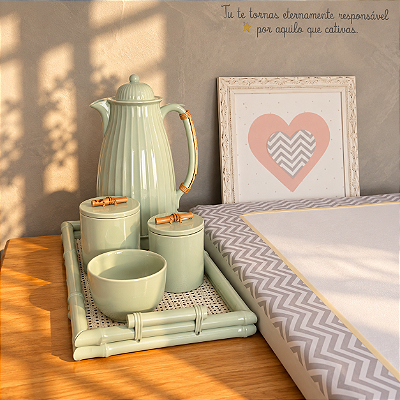 Kit higiene verde celadon para bebê