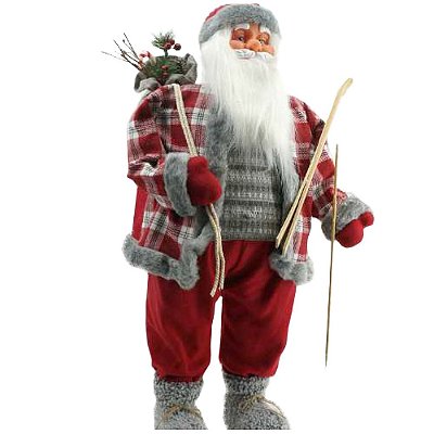 Papai noel Xadrez com esqui 90 cm