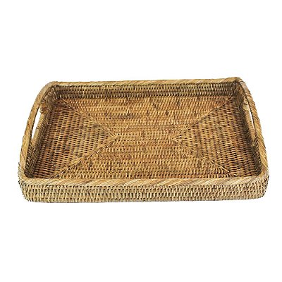 Bandeja de rattan 40x30 cm