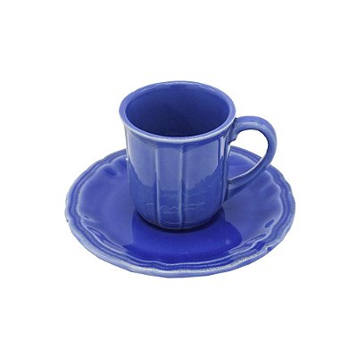 Xícara de café linha cereja azul reativo