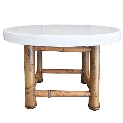 Banqueta de mesa bambu e corian G