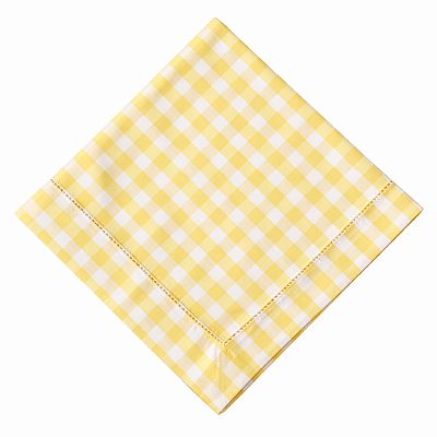 Guardanapo vichy amarelo