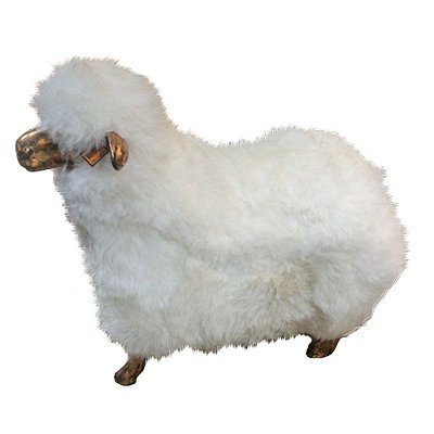 Mini ovelha em lã e ferro
