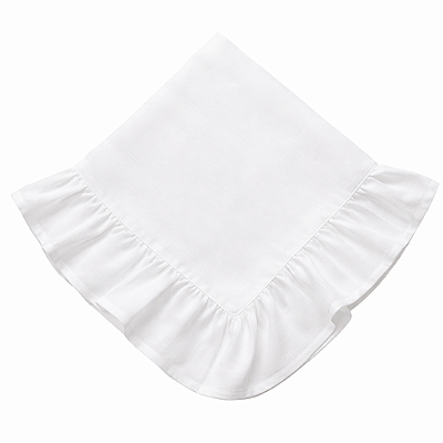 Guardanapo linho babado