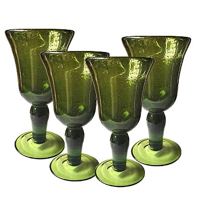 Taça Bubbles Verde (cj 4)