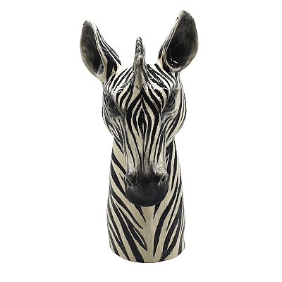 Vaso de cerâmica cabeça de zebra G