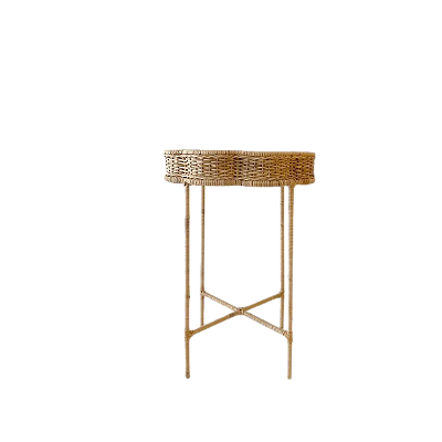 Mesinha flor bandeja junco