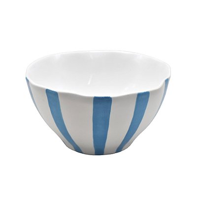 Bowl amassado listra azul