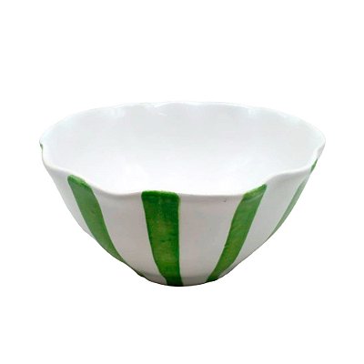 Bowl amassado listra verde