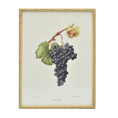Quadro gravura cacho de uva