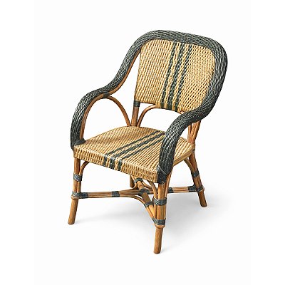 Cadeira com braço apuí listras finas verde